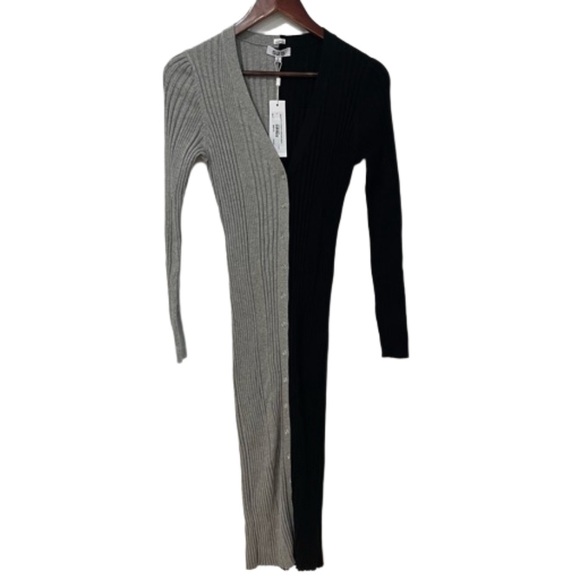 525 American women’s sweater dress. Grey and black. Button closure on front S - Picture 1 of 9